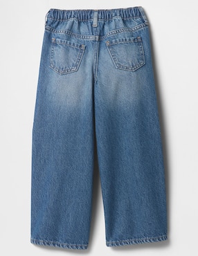 Jeans baggy lavado desgastado para niña