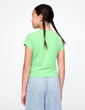 Playera manga corta para niña