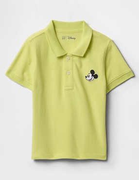 Playera Tipo Polo Mickey Mouse De Algodón Para Niño