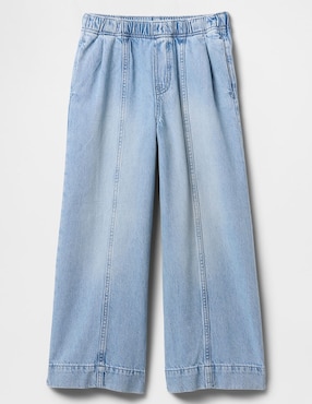 Jeans relaxed amplio lavado claro para niña