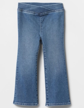Jeans flare lavado medio para niña
