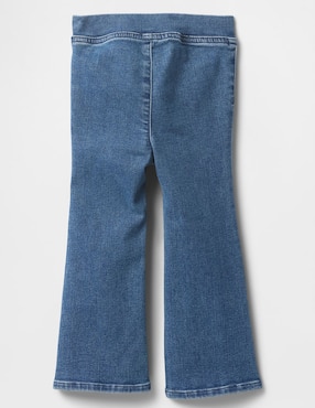 Jeans flare lavado medio para niña