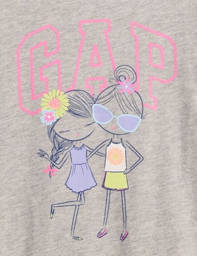 Playera manga corta para niña