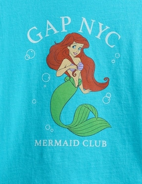 Playera La Sirenita manga corta para niña