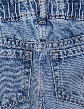 Jeans amplio lavado medio para niña