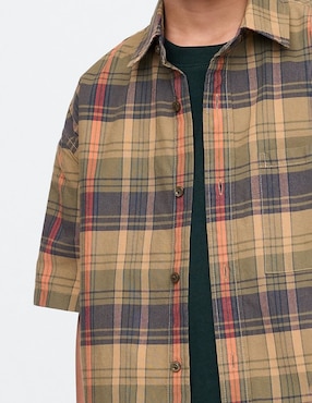 Camisa casual de algodón manga corta para niño
