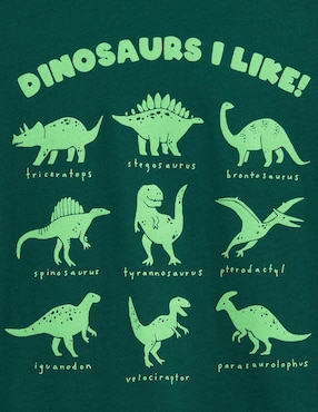 Playera Dinosaurios manga corta para niño