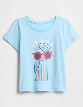 Playera manga corta para bebé niña