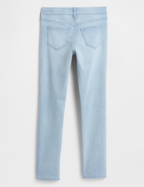 Jeans skinny lavado claro para niña