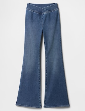 Jeans flare deslavado para niña
