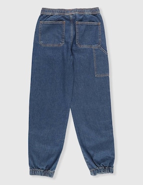 Jeans jogger straight lavado medio para niño