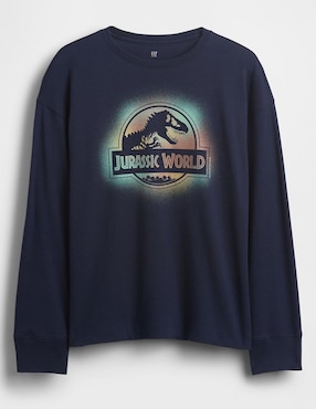 Playera Jurassic World manga larga para niño