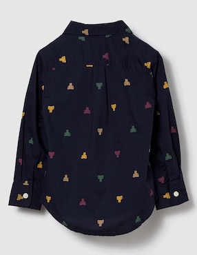 Camisa casual de algodón manga larga para niño