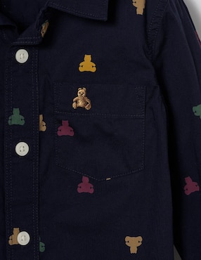 Camisa casual de algodón manga larga para niño