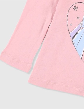 Playera Elsa y Ana manga larga para niña