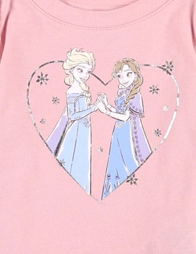 Playera Elsa y Ana manga larga para niña