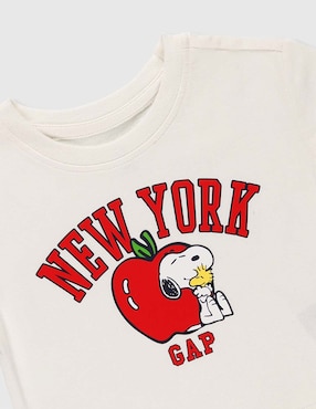 Playera Snoopy manga corta para preescolar niña
