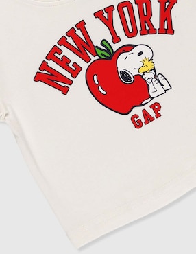 Playera Snoopy manga corta para preescolar niña