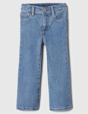 Jeans straight lavado claro para niña