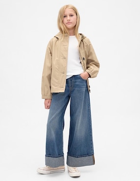 Jeans relaxed baggy lavado medio para niña