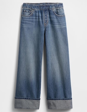 Jeans relaxed baggy lavado medio para niña