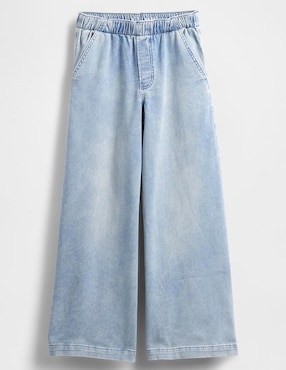 Jeans baggy lavado claro para niña