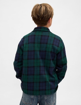 Camisa casual de algodón manga larga para niño