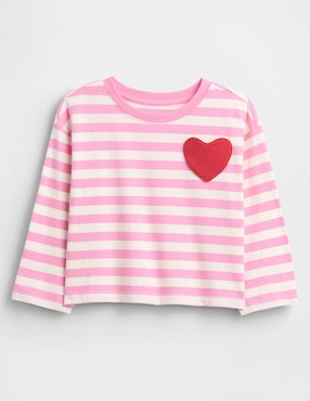 Playera manga larga para niña