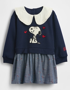 Vestido manga globo para niña