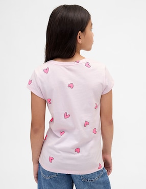 Playera manga corta para niña
