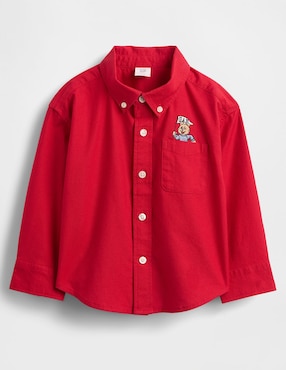 Camisa casual de algodón manga larga para niño