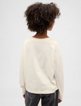 Playera Snoopy manga larga para niña
