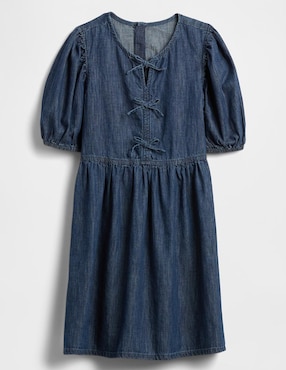 Vestido manga globo para niña