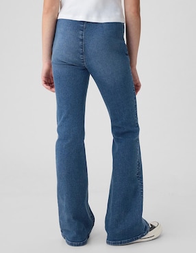 Jeans flare deslavado para niña