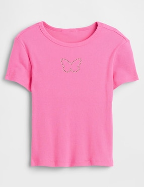 Playera manga corta para niña