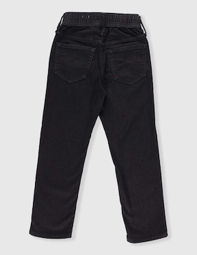Jeans straight lavado obscuro para niño