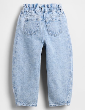 Jeans baggy lavado claro para niña