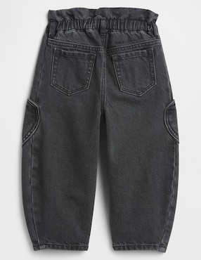 Jeans amplio lavado obscuro para niña