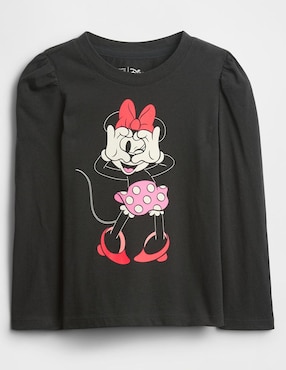 Playera Minnie Mouse manga larga para preescolar niña