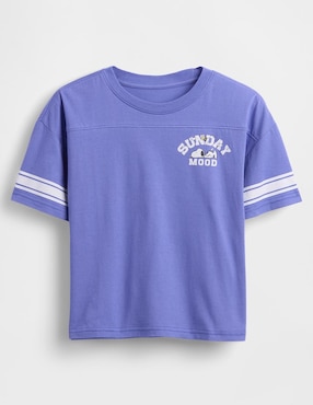 Playera Snoopy manga al codo para niña