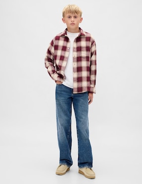Camisa casual manga larga para niño