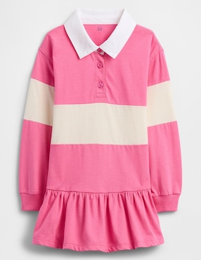 Vestido manga regular para niña