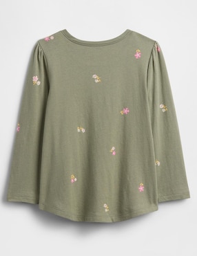Playera manga larga para niña