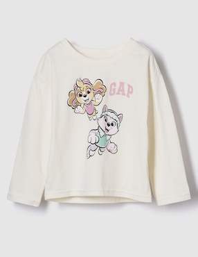 Playera manga larga para niña