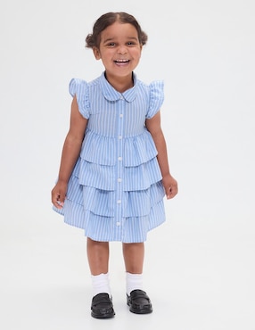 Vestido manga mariposa para niña