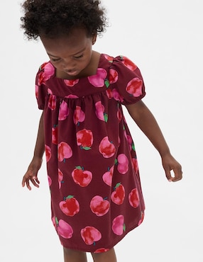 Vestido manga globo para bebé niña