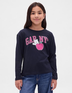 Playera manga larga para niña