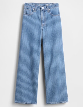 Jeans straight lavado claro para niña