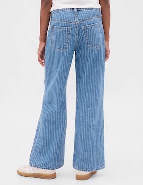 Jeans straight lavado claro para niña