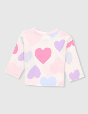 Playera manga larga para bebé niña